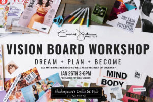 Vision Board Workshop with Casey Jade @ Shakespeare’s Grille & Pub