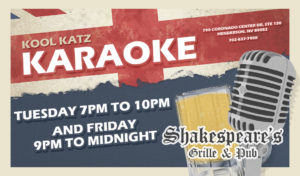 Kool Katz Karaoke @ Shakespeare's Pub and Grille | Henderson | Nevada | United States